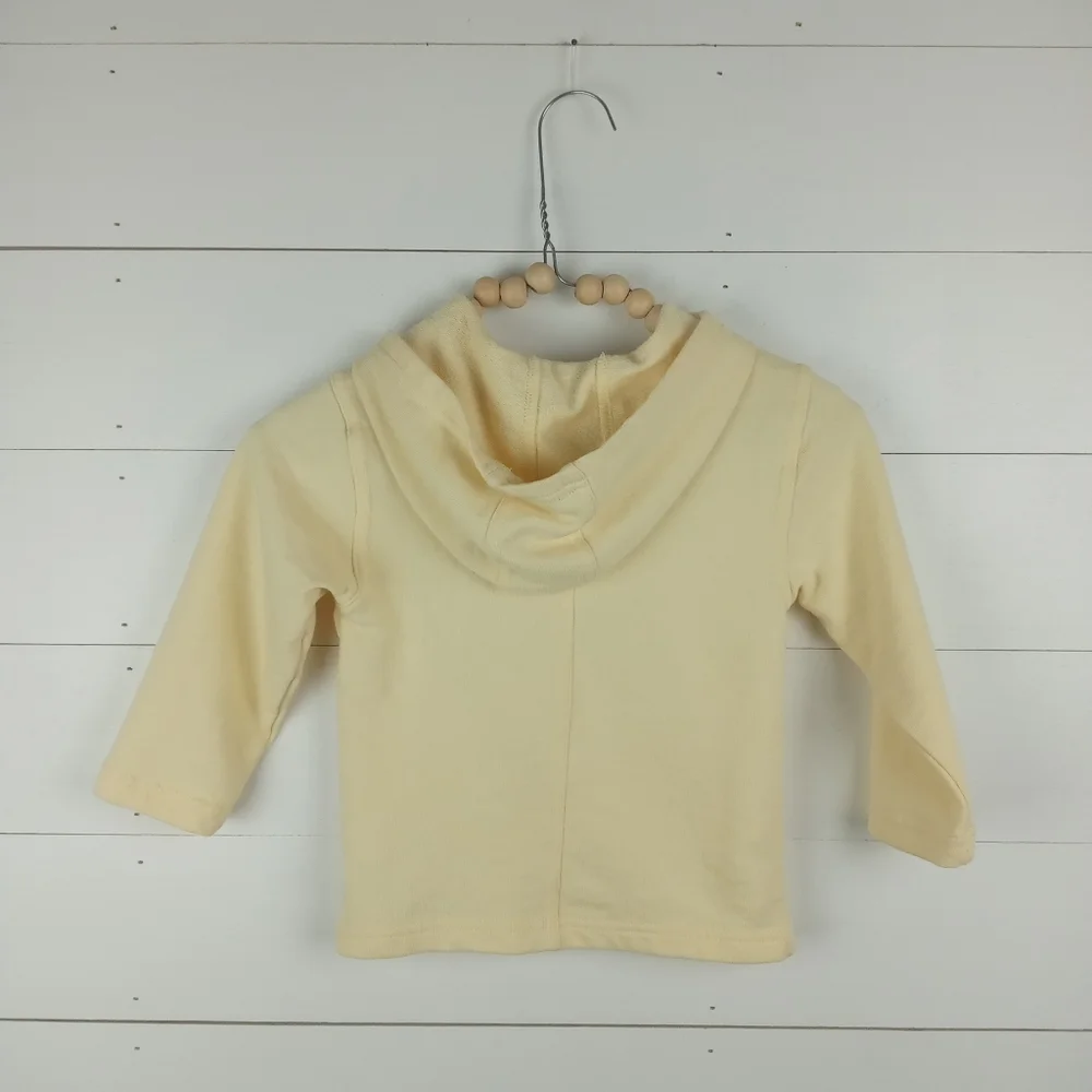 art class girls size 3T light yellow button hooded fun in the sun top